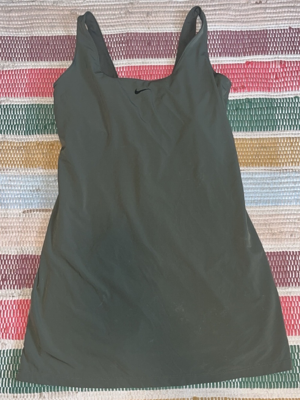 Nike Olive Green Scoop Neck Athletic Dress
